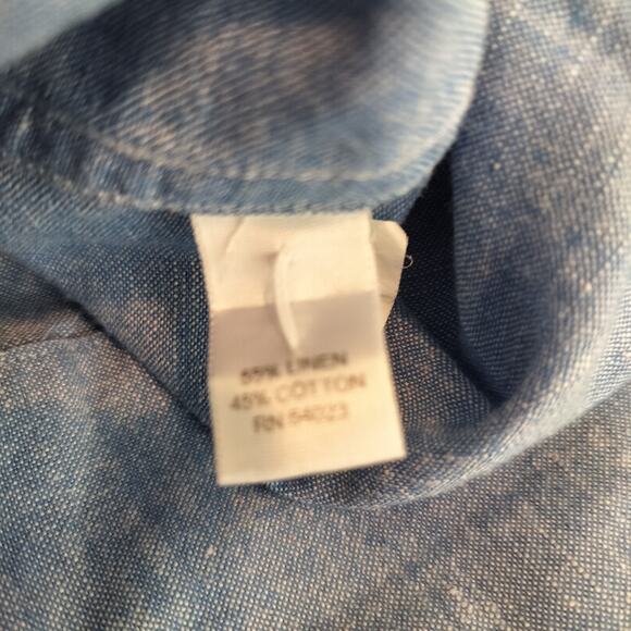 Banana Republic Linen Cotton Button Down Shirt Slim Fit - Picture 8 of 9